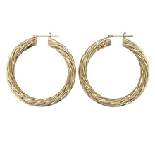 Load image into Gallery viewer, 9ct Gold Twisted Hoop Creole Earrings
