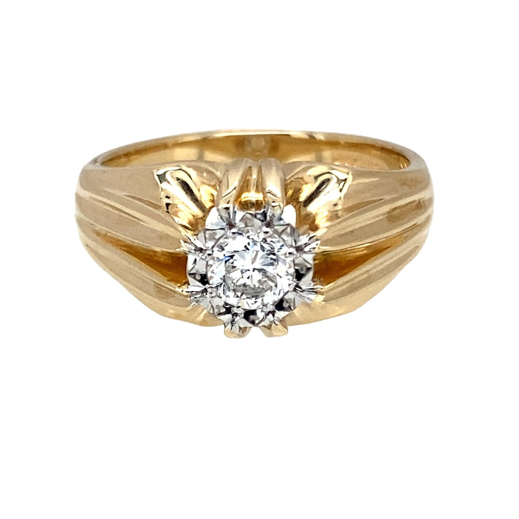 9ct Gold & Diamond Set Signet Ring