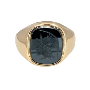 9ct Gold & Hematite Centurion Signet Ring