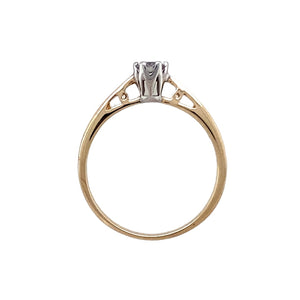 9ct Gold & Diamond Set Solitaire Ring