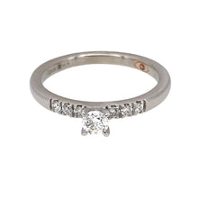 Load image into Gallery viewer, 9ct White Gold &amp; Diamond Set Clogau Solitaire Ring
