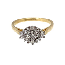 Load image into Gallery viewer, 9ct Gold &amp; Diamond Set Cluster Ring
