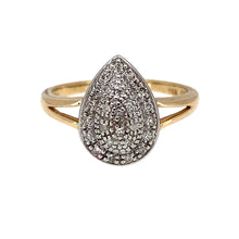 Load image into Gallery viewer, 9ct Gold &amp; Diamond Set Pear Shaped Cluster Ring
