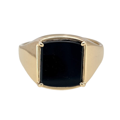 9ct Gold & Onyx Set Signet Ring