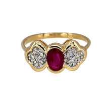 Load image into Gallery viewer, 9ct Gold Diamond &amp; Ruby Set Ring
