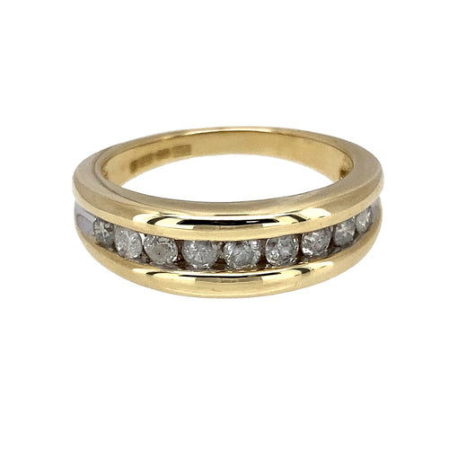 9ct Gold & Diamond Set Band Ring