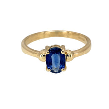 Load image into Gallery viewer, 9ct Gold &amp; Blue Stone Set Ring
