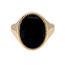 Load image into Gallery viewer, 9ct Gold &amp; Onyx Set Oval Signet Ring
