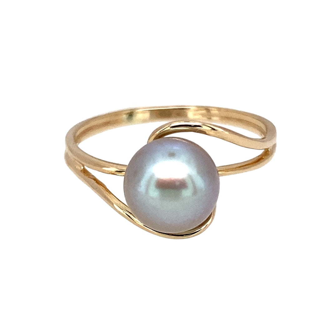 14ct Gold & Pearl Set Dress Ring