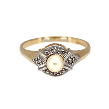 Load image into Gallery viewer, 9ct Gold Diamond &amp; Pearl Set Ring
