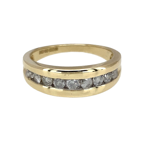 9ct Gold & Diamond Set Band Ring