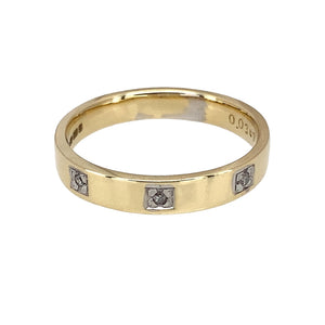 9ct Gold & Diamond Set Band Ring