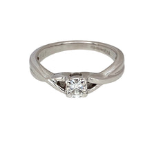 Load image into Gallery viewer, 18ct White Gold &amp; Diamond Set Solitaire Twist Ring
