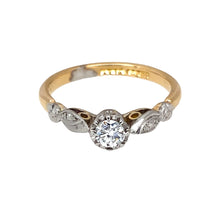 Load image into Gallery viewer, 18ct Gold &amp; Platinum Diamond Set Solitaire Ring
