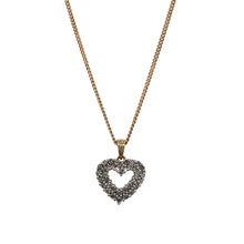 Load image into Gallery viewer, 9ct Gold &amp; Diamond Set Open Heart 18&quot; Necklace
