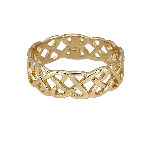 9ct Gold 6mm Celtic Knot Band Ring