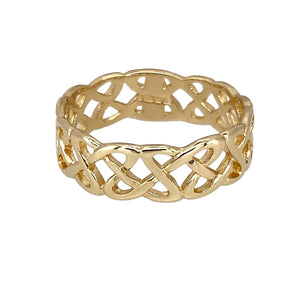 9ct Gold 6mm Celtic Knot Band Ring