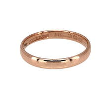 Load image into Gallery viewer, Preowned 9ct Rose Gold 3mm Wedding Band Ring in size P with the weight 1.90 gram
