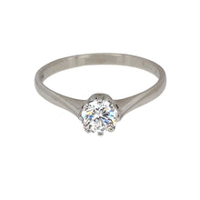 Load image into Gallery viewer, 9ct White Gold &amp; Cubic Zirconia Set Solitaire Ring
