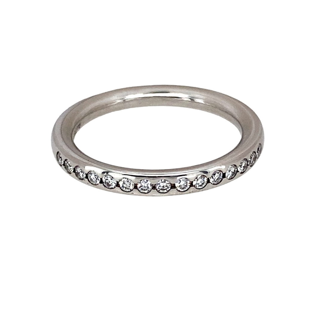 18ct White Gold & Diamond Set Band Ring