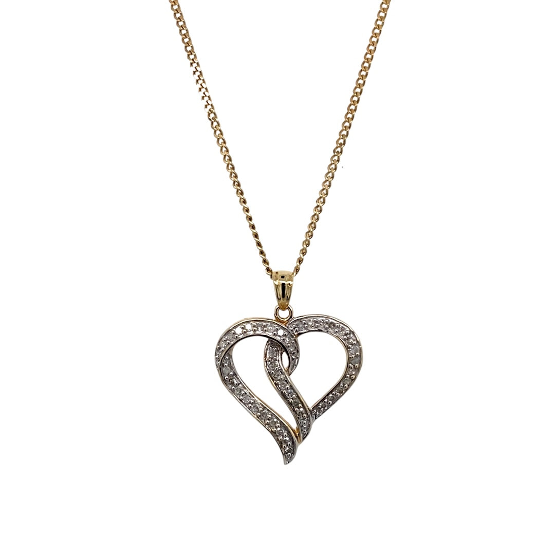 Fashion diamond heart necklace macys