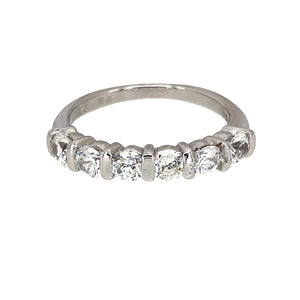 9ct White Gold & Cubic Zirconia Set Band Ring