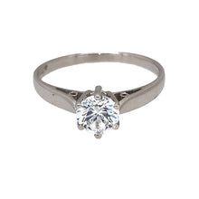 Load image into Gallery viewer, 9ct White Gold &amp; Cubic Zirconia Set Solitaire Ring
