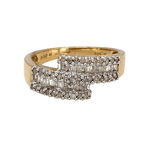 9ct Gold & Diamond Set Wrap Around Ring