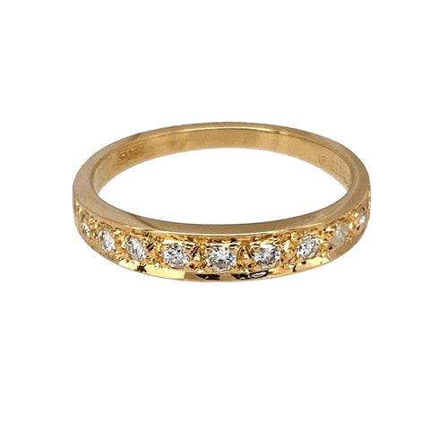 18ct Gold & Diamond Set Band Ring