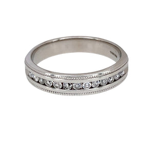 18ct White Gold & Diamond Set Band Ring