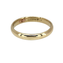 Load image into Gallery viewer, Preowned 9ct Yellow Gold Clogau Cariad 3mm Wedding Band Ring in size Q with the weight 2.20 grams
