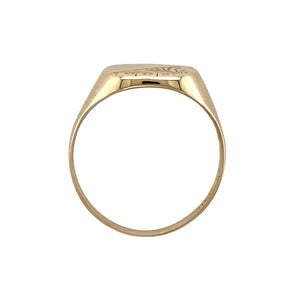 9ct Gold Patterned Signet Ring