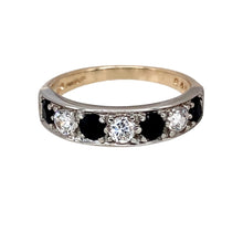 Load image into Gallery viewer, 9ct Gold &amp; Sapphire &amp; Cubic Zirconia Set Band Ring
