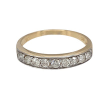 Load image into Gallery viewer, 9ct Gold &amp; Diamond Set Half Eternity Style Band Ring
