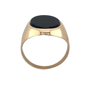 9ct Gold & Oval Onyx Signet Ring