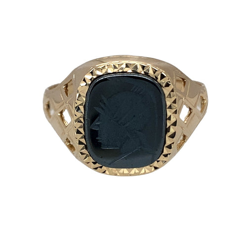 9ct Gold & Hematite Centurion Signet Ring