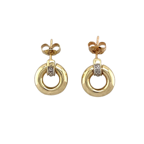 9ct Gold & Diamond Set Stud Earrings