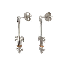 Load image into Gallery viewer, 9ct White Gold &amp; Diamond Set Clogau Royal Lily Style Drop Earrings
