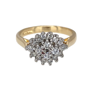 9ct Gold & Diamond Set Cluster Ring