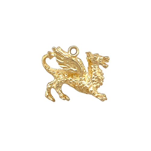 9ct Gold Welsh Dragon Pendant