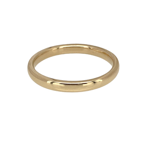 9ct Gold 2mm Chester Hallmark Wedding Band Ring