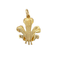 Load image into Gallery viewer, Preowned 9ct Yellow Gold Three Feathers Pendant with the weight 3.40 grams
