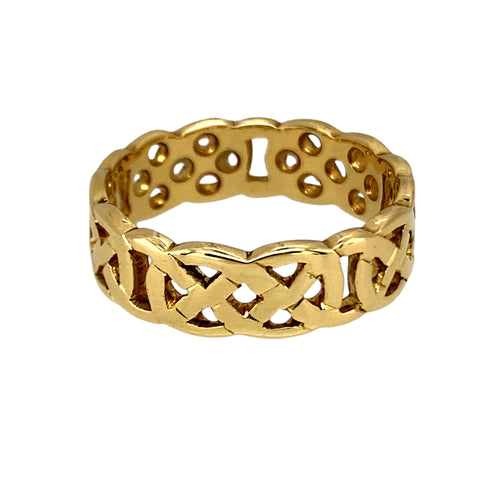 18ct Gold Celtic Knot Band Ring