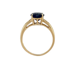 9ct Gold Diamond & Sapphire Set Ring