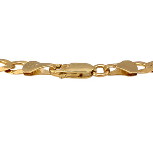 New 9ct Yellow Solid Gold 8.5" Curb Bracelet with the weight 8.80 grams and link width 6mm