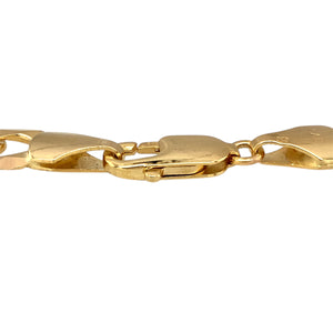 New 9ct Yellow Solid Gold 8.75" Curb Bracelet with the weight 16.30 grams and link width 10mm