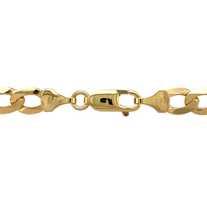 New 9ct Yellow Gold 24" Curb Chain with the weight 24.20 grams and link width 7mm