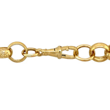 Load image into Gallery viewer, New 9ct Yellow Solid Gold 28&quot; Patterned Belcher Chain with the weight 78.40 grams. The link are 12mm width and are alternating in plain and patterned
