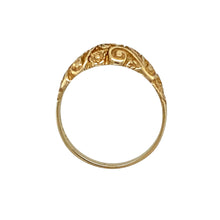 Load image into Gallery viewer, New 9ct Gold Filigree Patterned Wide Band Ring
