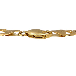 New 9ct Yellow Solid Gold 8.75" Curb Bracelet with the weight 9 grams and link width 7mm